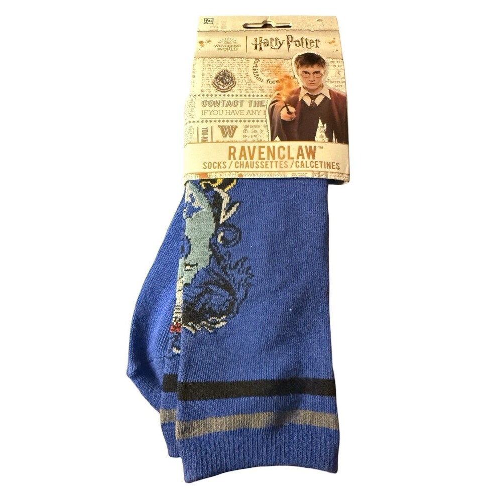 Harry Potter Ravenclaw Socks Blue Hogwarts Wizarding World New With Tags